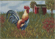 American Dakota High Country Rooster 8ft x 11ft Area Rug in Black